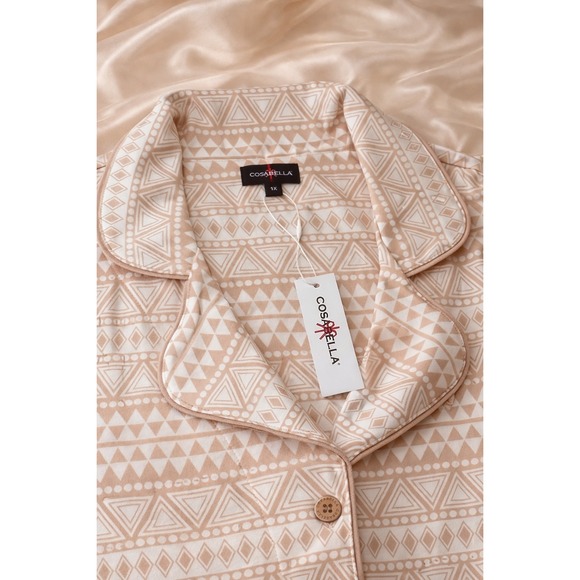 Cosabella Pajama Set 1X NWT Soft Modal Lounge Set Button Up Top & Shorts Luxury - Picture 11 of 13